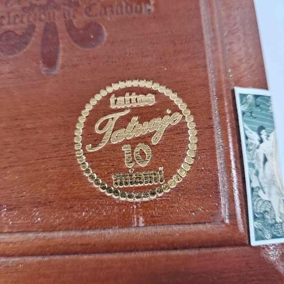 Tatuaje 10th Anniversary Belle Encre Wooden Cigar Box Hinge Lid 2015 Empty - Picture 12 of 14